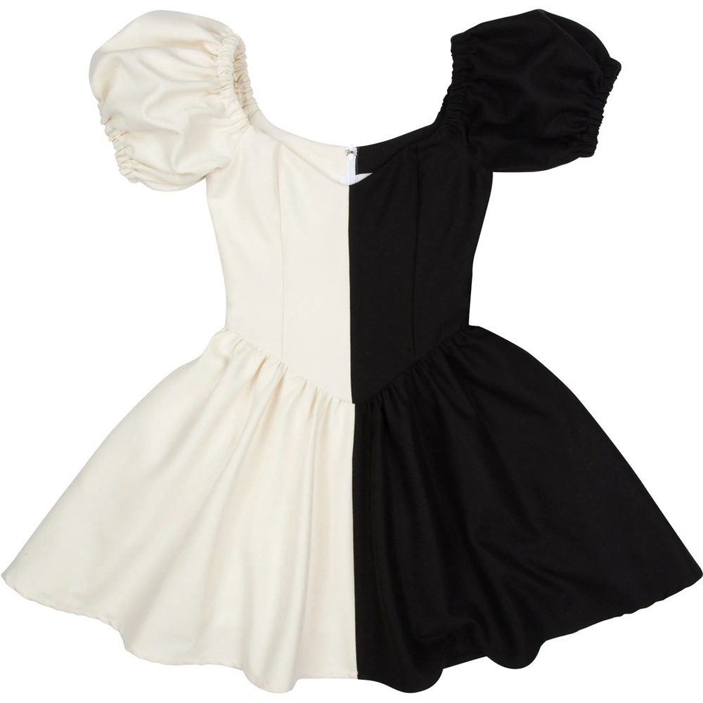 ISO Fashion Brand Company Two Tone Black and White Virgin Mini Dress